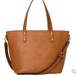 Poppy & Peonies Go Getter Tote Cognac